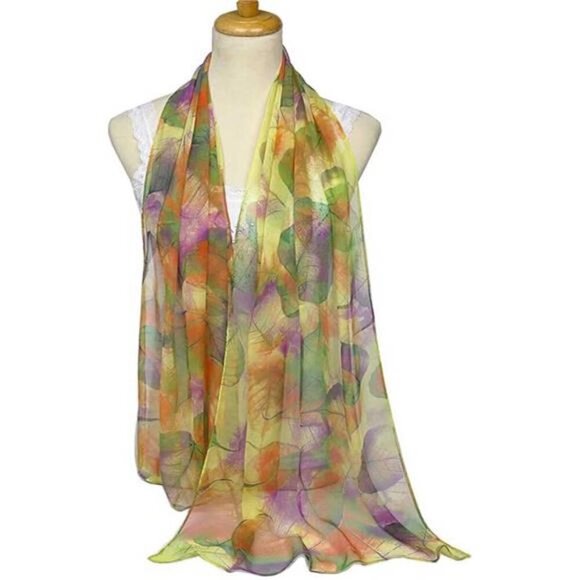 Scarfs for Women Lightweight Scarves Elegant Floral Pattern Sheer - Picture 3 of 5